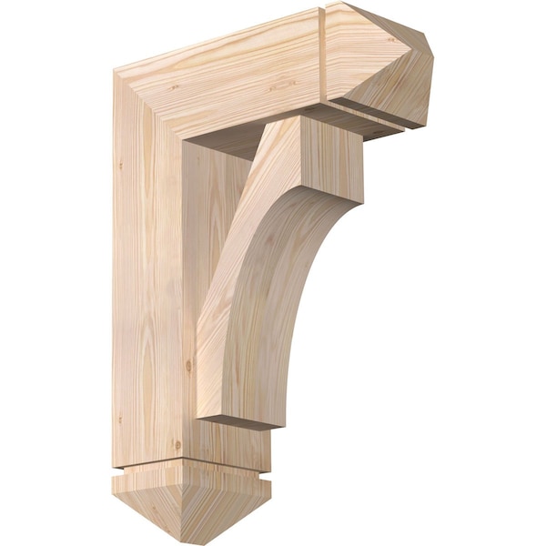 Ekena Millwork Westlake Arts and Crafts Smooth Bracket w/ Offset Brace, Douglas Fir, 7 1/2"W x 20"D x 28"H BKT0806X20X28WTL03SDF - main